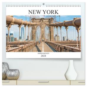 New York – Impressionen (hochwertiger Premium Wandkalender 2024 DIN A2 quer), Kunstdruck in Hochglanz von pixs:sell,  pixs:sell