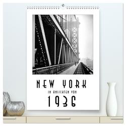 New York in Ansichten von 1936 (hochwertiger Premium Wandkalender 2024 DIN A2 hoch), Kunstdruck in Hochglanz von Mueringer,  Christian