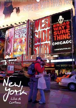 New York Like A Cartoon (Posterbuch DIN A2 hoch) von Silberstein,  Reiner