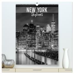 NEW YORK Skylines (hochwertiger Premium Wandkalender 2024 DIN A2 hoch), Kunstdruck in Hochglanz von Viola,  Melanie