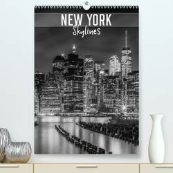 NEW YORK Skylines (Premium, hochwertiger DIN A2 Wandkalender 2023, Kunstdruck in Hochglanz) von Viola,  Melanie