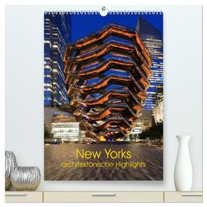 New Yorks architektonische Highlights (hochwertiger Premium Wandkalender 2024 DIN A2 hoch), Kunstdruck in Hochglanz von gro,  gro