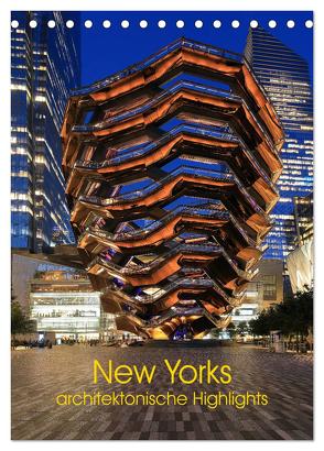 New Yorks architektonische Highlights (Tischkalender 2024 DIN A5 hoch), CALVENDO Monatskalender von gro,  gro