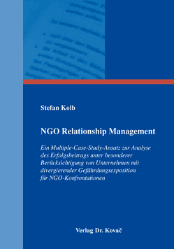 NGO Relationship Management von Kolb,  Stefan