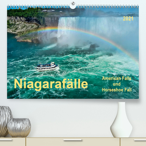 Niagarafälle – American Falls und Horseshoe Fall (Premium, hochwertiger DIN A2 Wandkalender 2021, Kunstdruck in Hochglanz) von Roder,  Peter