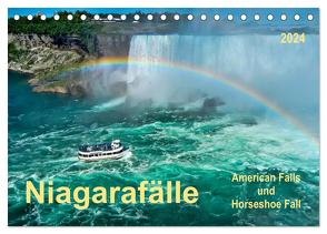 Niagarafälle – American Falls und Horseshoe Fall (Tischkalender 2024 DIN A5 quer), CALVENDO Monatskalender von Roder,  Peter