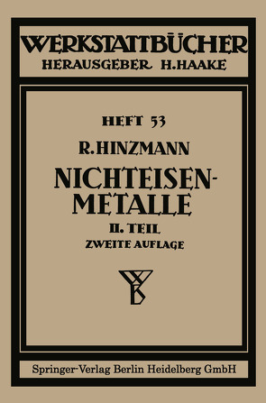 Nichteisenmetalle von Hinzmann,  Reinhold