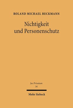 Nichtigkeit und Personenschutz von Beckmann,  Roland M