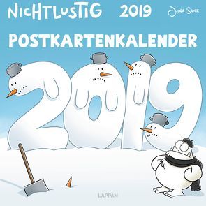 Nichtlustig Postkartenkalender 2019 von Sauer,  Joscha