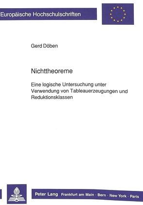 Nichttheoreme von Döben,  Gert-Dietrich