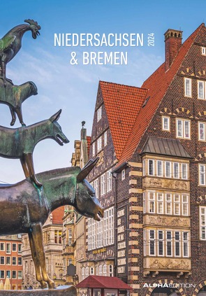 Niedersachsen und Bremen 2024 – Bild-Kalender 23,7×34 cm – Regional-Kalender – Wandkalender – mit Platz für Notizen – Alpha Edition