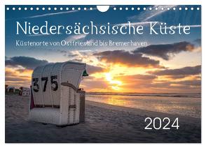 Niedersächsische Küste – Küstenorte von Ostfriesland bis Bremerhaven (Wandkalender 2024 DIN A4 quer), CALVENDO Monatskalender von Ganske,  Rainer