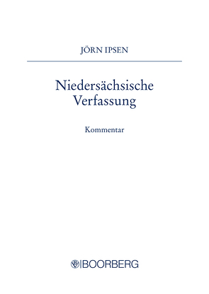 Niedersächsische Verfassung von Ipsen,  Jörn