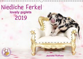 Niedliche Ferkel lovely piglets 2019 (Wandkalender 2019 DIN A3 quer) von Hutfluss,  Jeanette