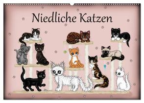 Niedliche Katzen (Wandkalender 2024 DIN A2 quer), CALVENDO Monatskalender von Creation / Petra Haberhauer,  Pezi