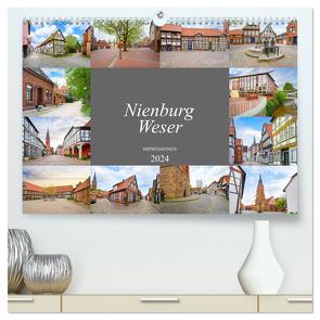 Nienburg Weser Impressionen (hochwertiger Premium Wandkalender 2024 DIN A2 quer), Kunstdruck in Hochglanz von Meutzner,  Dirk