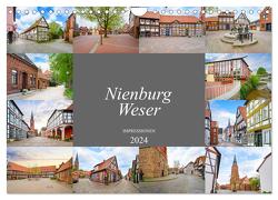 Nienburg Weser Impressionen (Wandkalender 2024 DIN A4 quer), CALVENDO Monatskalender von Meutzner,  Dirk