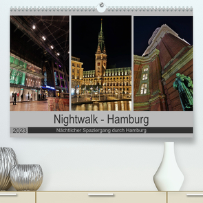 Nightwalk – Hamburg (Premium, hochwertiger DIN A2 Wandkalender 2023, Kunstdruck in Hochglanz) von Hennrich,  Peter