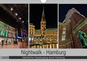 Nightwalk – Hamburg (Wandkalender 2020 DIN A4 quer) von Hennrich,  Peter