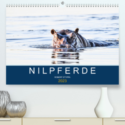 Nilpferde, Kolosse in Afrika (Premium, hochwertiger DIN A2 Wandkalender 2023, Kunstdruck in Hochglanz) von Styppa,  Robert