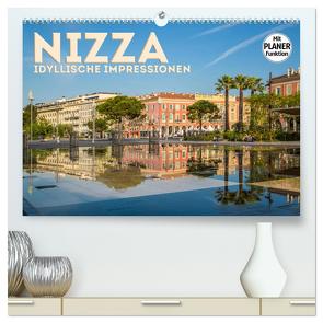 NIZZA Idyllische Impressionen (hochwertiger Premium Wandkalender 2024 DIN A2 quer), Kunstdruck in Hochglanz von Viola,  Melanie