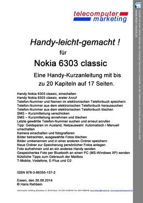 Nokia 6303 classic-leicht-gemacht von Rehbein,  Hans