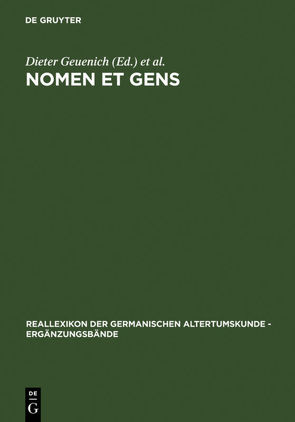 Nomen et gens von Geuenich,  Dieter, Haubrichs,  Wolfgang, Jarnut,  Jörg