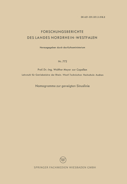 Nomogramme zur geneigten Sinuslinie von Meyer zur Capellen,  Walther