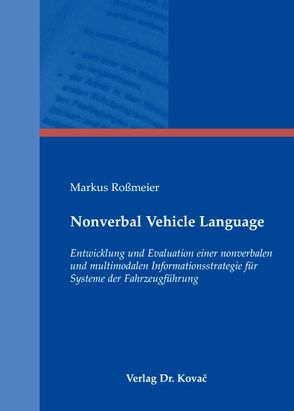 Nonverbal Vehicle Language von Roßmeier,  Markus