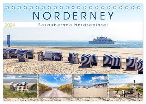 NORDERNEY Bezaubernde Nordseeinsel (Tischkalender 2024 DIN A5 quer), CALVENDO Monatskalender von Dreegmeyer,  Andrea