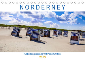 NORDERNEY Geburtstagskalender mit Planerfunktion (Tischkalender 2023 DIN A5 quer) von Dreegmeyer,  Andrea