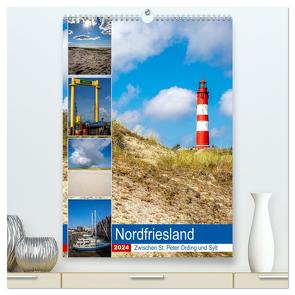 Nordfriesland, Zwischen St. Peter Ording und Sylt (hochwertiger Premium Wandkalender 2024 DIN A2 hoch), Kunstdruck in Hochglanz von Wolff,  Alexander