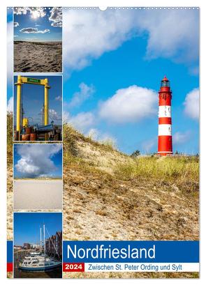 Nordfriesland, Zwischen St. Peter Ording und Sylt (Wandkalender 2024 DIN A2 hoch), CALVENDO Monatskalender von Wolff,  Alexander