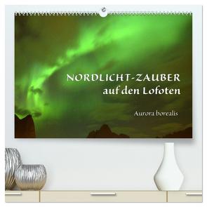 Nordlicht-Zauber auf den Lofoten. Aurora borealis (hochwertiger Premium Wandkalender 2024 DIN A2 quer), Kunstdruck in Hochglanz von GUGIGEI,  GUGIGEI