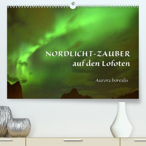 Nordlicht-Zauber auf den Lofoten. Aurora borealisCH-Version (Premium, hochwertiger DIN A2 Wandkalender 2023, Kunstdruck in Hochglanz) von GUGIGEI