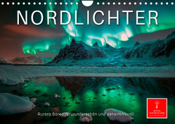 Nordlichter – Aurora Borealis, wunderschön und geheimnisvolll (Wandkalender 2024 DIN A4 quer), CALVENDO Monatskalender von Roder,  Peter