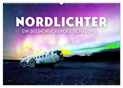 Nordlichter – ein beeindruckendes Schauspiel. (Wandkalender 2024 DIN A2 quer), CALVENDO Monatskalender von SF,  SF