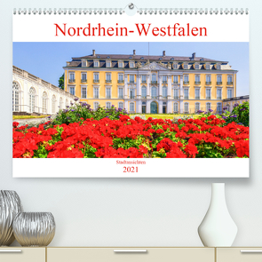 Nordrhein-Westfalen – Stadtansichten (Premium, hochwertiger DIN A2 Wandkalender 2021, Kunstdruck in Hochglanz) von Hackstein,  Bettina
