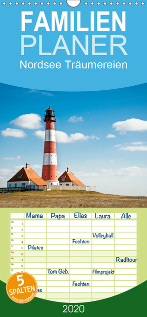 Nordsee Träumereien – Familienplaner hoch (Wandkalender 2020 , 21 cm x 45 cm, hoch) von Zwanzger,  Wolfgang