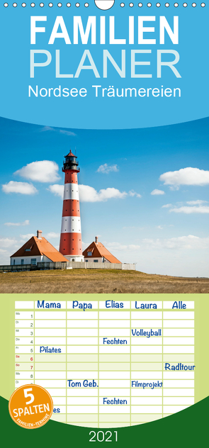 Nordsee Träumereien – Familienplaner hoch (Wandkalender 2021 , 21 cm x 45 cm, hoch) von Zwanzger,  Wolfgang