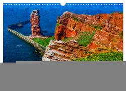 Nordseeinsel Helgoland – Ansichten der Insel in Acryl (Wandkalender 2024 DIN A3 quer), CALVENDO Monatskalender von Frost,  Anja