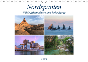 Nordspanien, wilde Atlantikküste und hohe Berge (Wandkalender 2019 DIN A4 quer) von Kruse,  Joana