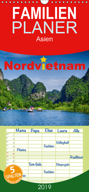 Nordvietnam – Familienplaner hoch (Wandkalender 2019 , 21 cm x 45 cm, hoch) von Hug - Tamashy,  Simone