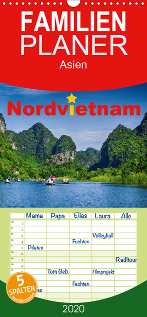 Nordvietnam – Familienplaner hoch (Wandkalender 2020 , 21 cm x 45 cm, hoch) von Hug - Tamashy,  Simone