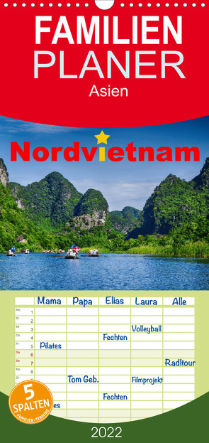 Familienplaner Nordvietnam (Wandkalender 2022 , 21 cm x 45 cm, hoch) von Hug - Tamashy,  Simone