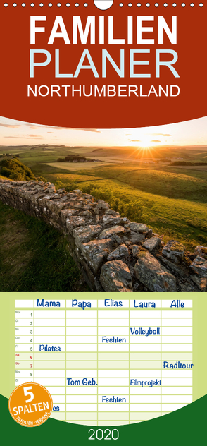 NORTHUMBERLAND – Familienplaner hoch (Wandkalender 2020 , 21 cm x 45 cm, hoch) von Jentschura,  Katja