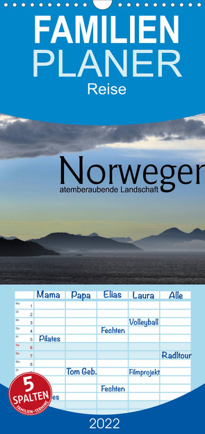 Familienplaner Norwegen atemberaubende Landschaft (Wandkalender 2022 , 21 cm x 45 cm, hoch) von calmbacher,  Christiane