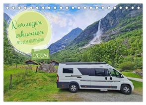 Norwegen erkunden mit dem Wohnmobil (Tischkalender 2024 DIN A5 quer), CALVENDO Monatskalender von Bussenius,  Beate