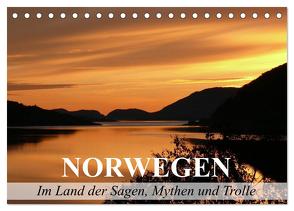 Norwegen – Im Land der Sagen, Mythen und Trolle (Tischkalender 2024 DIN A5 quer), CALVENDO Monatskalender von Stanzer,  Elisabeth