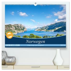 Norwegen – Unterwegs am Lysefjord (hochwertiger Premium Wandkalender 2024 DIN A2 quer), Kunstdruck in Hochglanz von Edel-One,  Edel-One